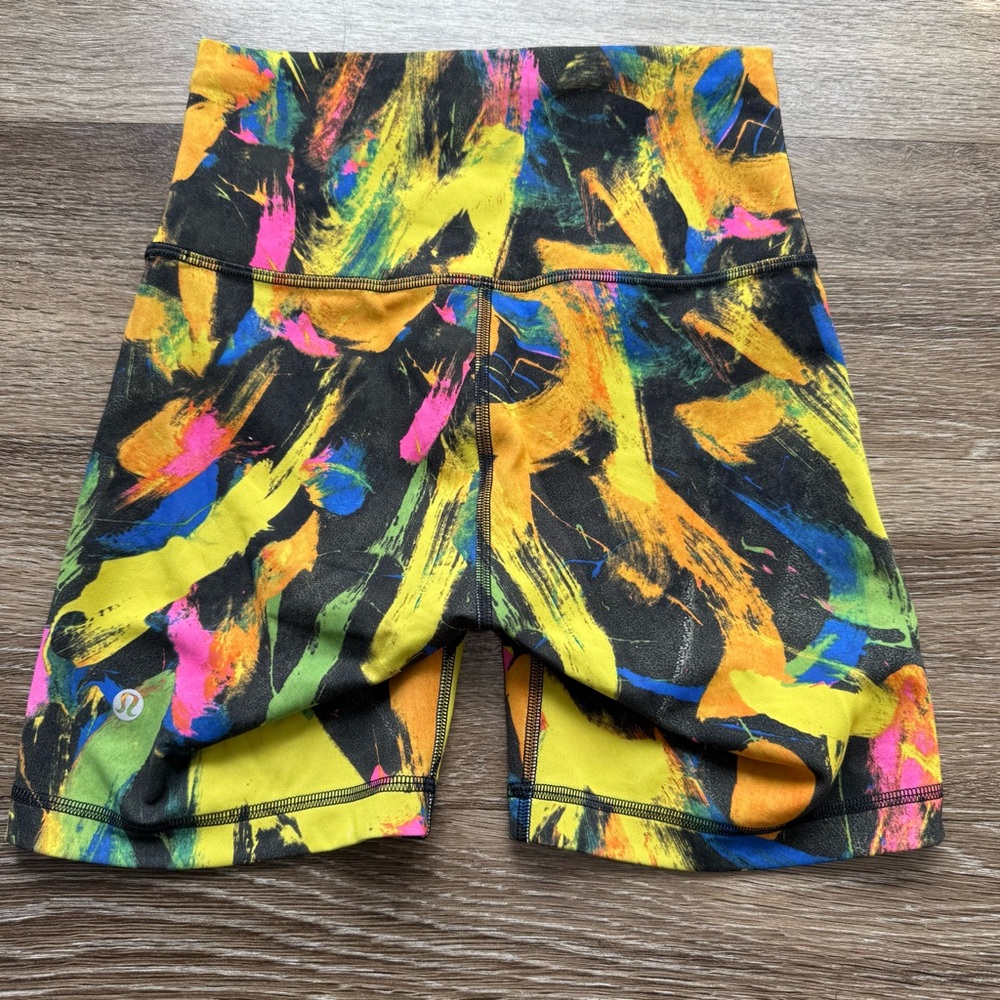 FINAL SALE Lululemon Wunder Train High-Rise Short 6" Undertone Black Multi - Picture 4 of 7